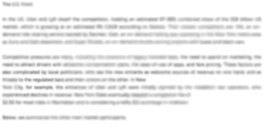 The US Market Competition