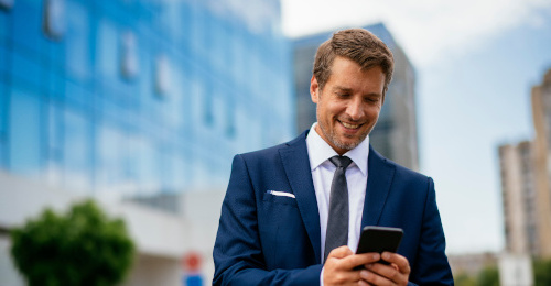Business man on his cellphone